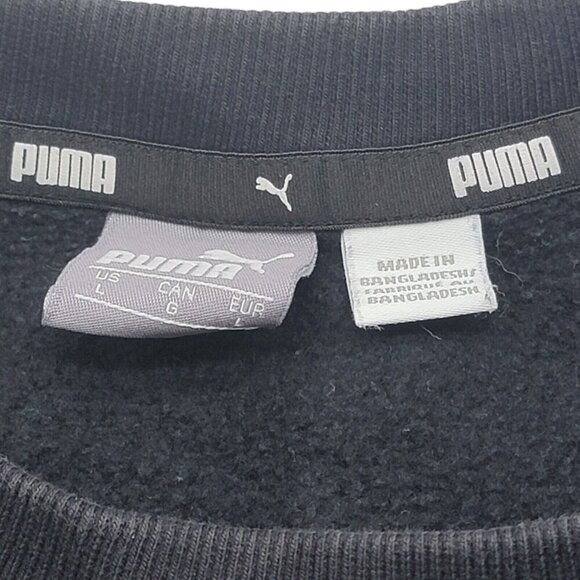 Puma Sweater Men's Large Black Rebel Bold Athletic Logo - Picture 7 of 10